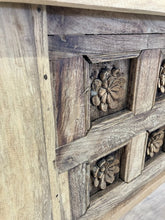 Load image into Gallery viewer, Hand-carved Vintage Indian Console Table Storage Cabinet
