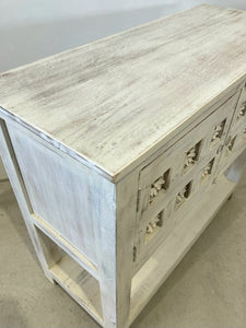 Vintage Indian Console Table Storage Cabinet