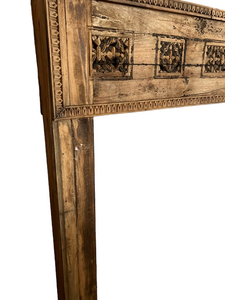 Antique rustic door pillar king size bed head