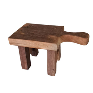 Small Vintage Timber Workers Stool
