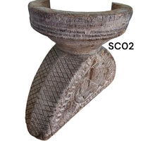 Load image into Gallery viewer, Carved Vintage Indian Seeder Candle Holders

