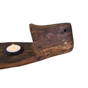 Carved Indian 4 Tealight Candle Boat