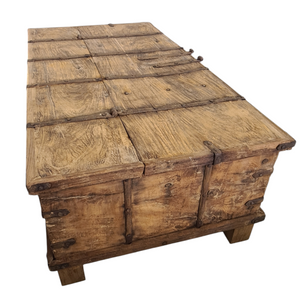 Vintage Indian Trunk Coffee Table - Natural #23503