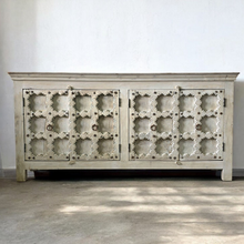 Load image into Gallery viewer, Vintage Indian Old Door Whitewash Sideboard #40097

