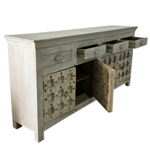 Load image into Gallery viewer, Vintage Old Door Buffet Cabinet With 4 Drawers #54077
