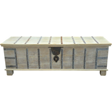 Load image into Gallery viewer, Vintage Indian Trunk - King Size Storage Chest - Bleached #06592
