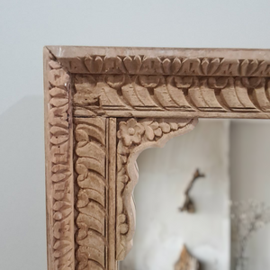 Hand Carved Vintage Indian Shekhawati Mirror