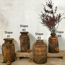 Load image into Gallery viewer, Vintage Nepalese Lidded Pots With Rope

