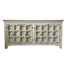 Load image into Gallery viewer, Vintage Indian Old Door Whitewash Sideboard #40097

