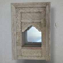 Load image into Gallery viewer, Hand Carved Indian Altar with Temple Mirror
