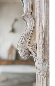 Vintage Indian Jharokha Mirror #19034 - White