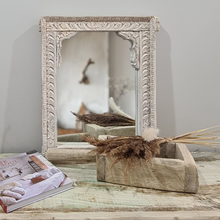Load image into Gallery viewer, Hand Carved Vintage Indian Shekhawati Mirror
