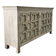 Load image into Gallery viewer, Vintage Indian Old Door Whitewash Sideboard #40097
