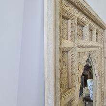 Load image into Gallery viewer, Large Vintage Indian Carved Mehrab Mirror
