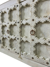 Load image into Gallery viewer, Vintage Indian Old Door Whitewash Sideboard #40097
