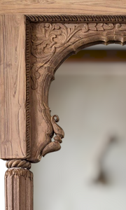 Vintage Indian Jharokha Mirror #18034 - Natural