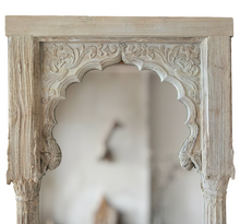 Load image into Gallery viewer, Vintage Indian Jharokha Mirror #19034 - White
