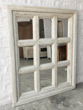 Load image into Gallery viewer, Hand Carved Indian 9 Window Mirror
