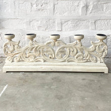 Load image into Gallery viewer, 5 Pillar Carved Candelabra Centrepiece
