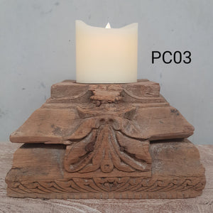 Upcycled Pillar Base Candle Holder - PC03