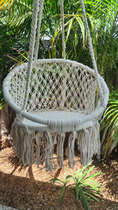 Children's Macrame Hanging Hoop Chair