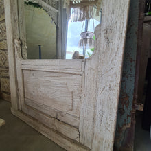 Load image into Gallery viewer, White Vintage Indian Window Frame Mirror
