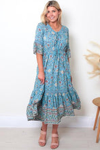 Load image into Gallery viewer, Rebecca 3/4 Sleeve Long Midi Dress
