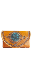 Load image into Gallery viewer, Stevie Leather Hand Tooled Mandala Clutch
