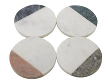 Load image into Gallery viewer, Assorted Crescent Colour Marble Coasters (4)
