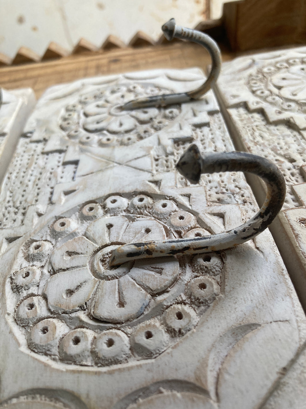 Hand Carved Double Hooks