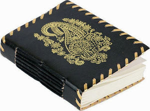 Leather Bound Paisley Embossed Notebook